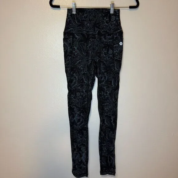 Dixxon Women's Purple Haze Classic Leggings Floral Abstract Loud Print Size S - Picture 2 of 9